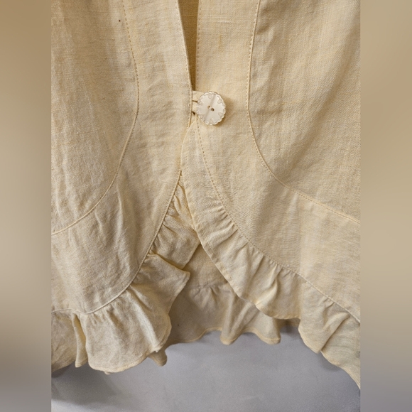 NWT - Linen J. Jill Yellow "Sunlight" Blazer - Size L - Picture 2 of 8